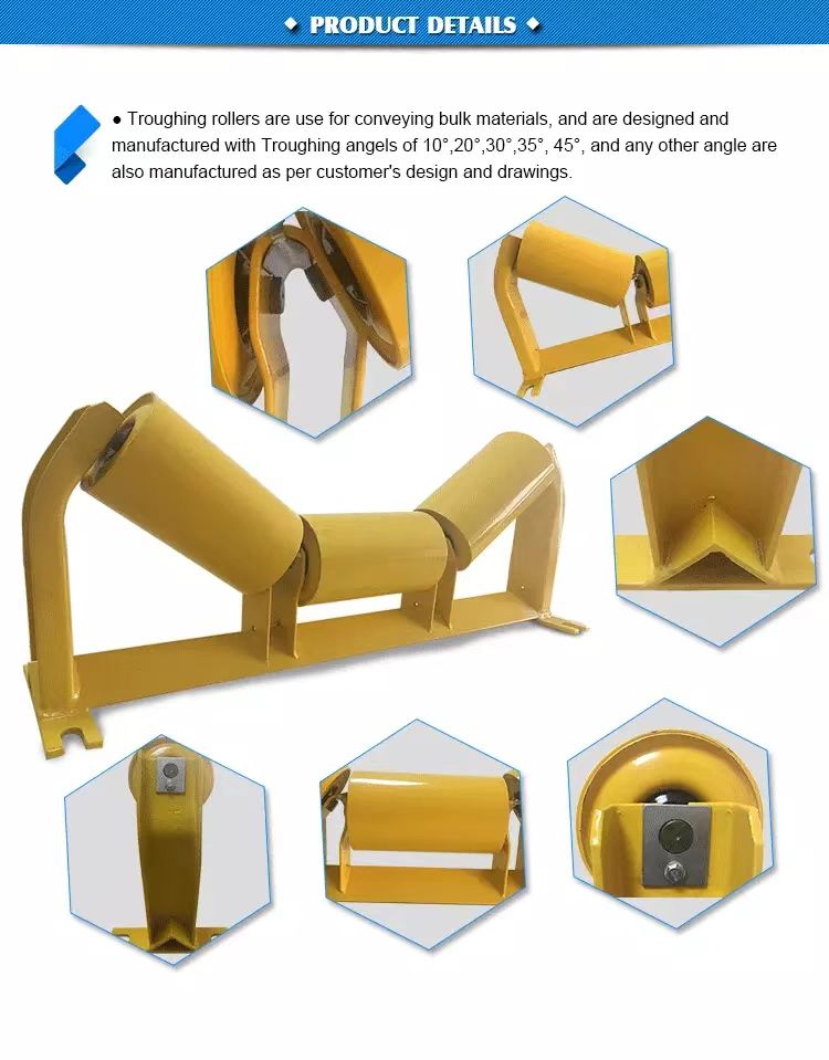 Trågvalsar för bandtransportör