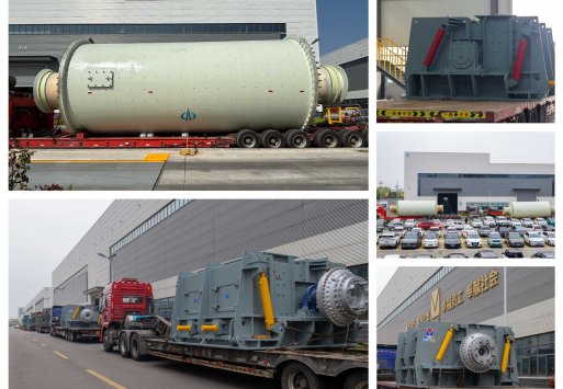 山東省シャンクアンは、配送用に粉砕機、頑丈なリングハンマークラッシャー、ベルトコンベアなどのさまざまな機器を積載します。